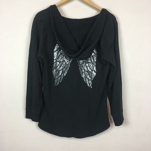 Victoria’s Secret Black Angel Wings Hoodie L